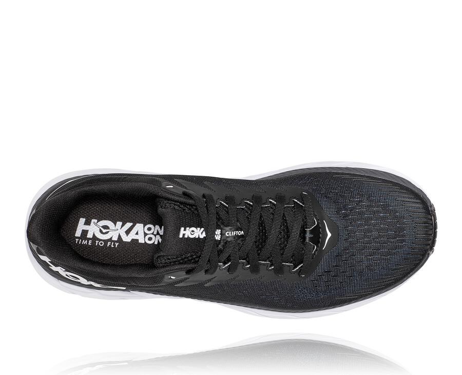 Hoka One One Koşu Ayakkabısı Erkek Siyah/Beyaz - Clifton 7 - LN2460315